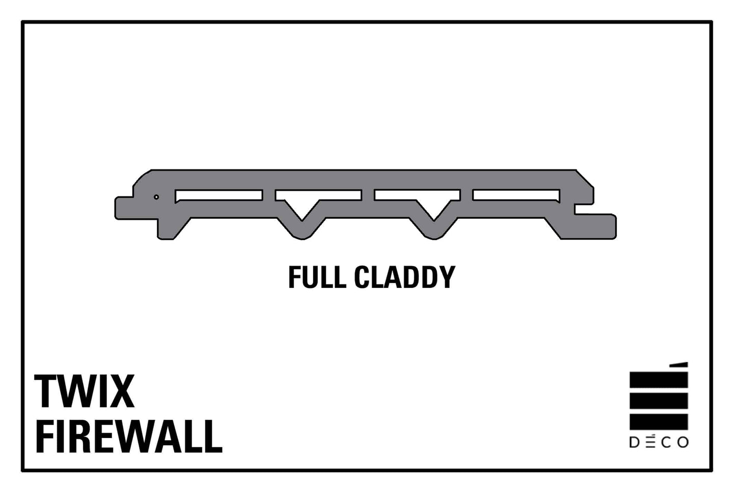 FIREWALL TWIX - Rivestimento - Profilo Full Claddy - 16x164x2800mm