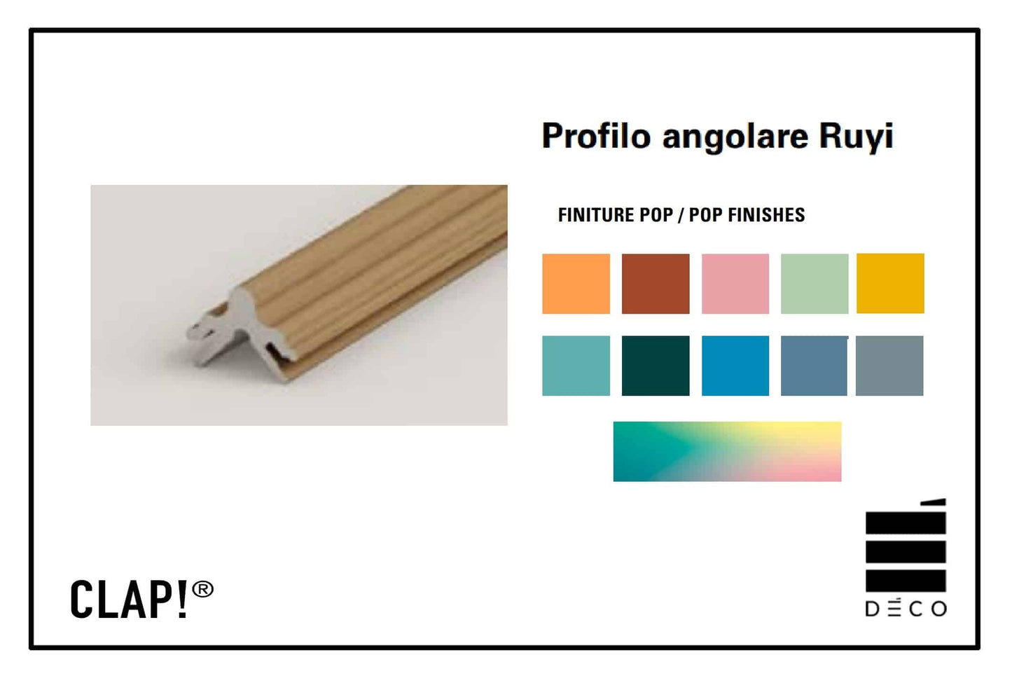 MOOVE.URBAN- Profilo per rivestimento a posa immediata - Modello Ruyi - Finitura Pop/RAL