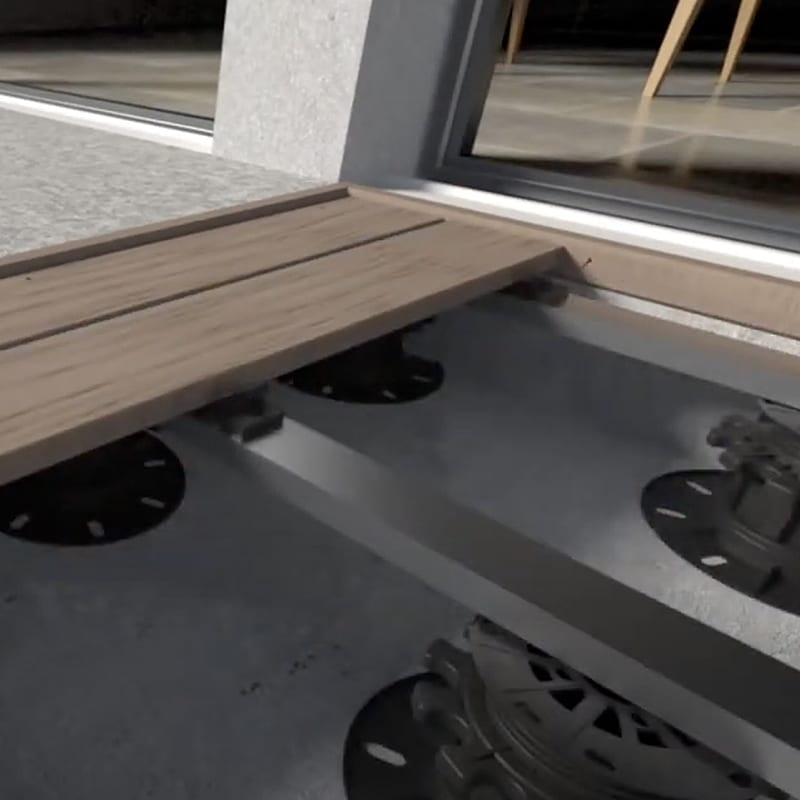 Arkimede 60 - Decking - altezza da 60 mm a 115 mm- Confezione da 30 pz.