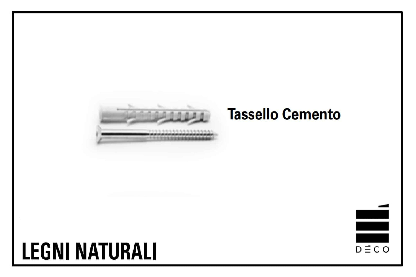 LEGNI NATURALI - Tasselli per Cemento - Confezione da 50 pz.