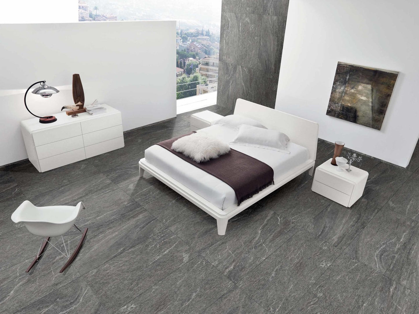 Gres spessorato ULTRA VALS DARK 60x60x2 cm