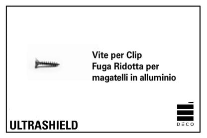 ULTRASHIELD DOGHE - Viti per Clip Fuga Ridotta - per Magatelli in alluminio - Confezione da 500pz.