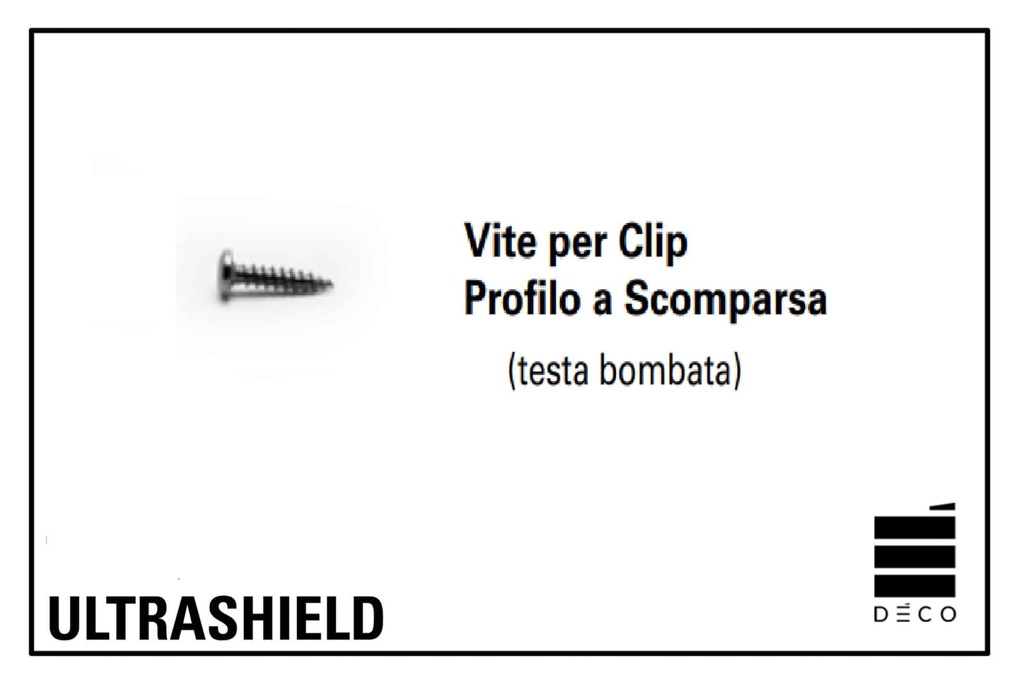 ULTRASHIELD DOGHE - Viti per sistema di posa a Scomparsa - Confezione da 500pz.