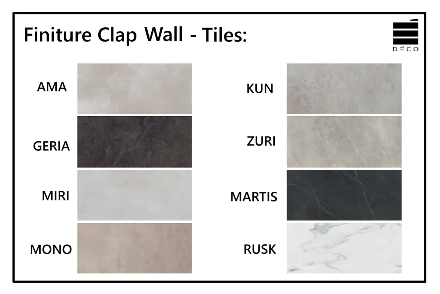 CLAP!WALL  - Rivestimento a parete posa immediata -  Marble Effect Miri - Doga Tiles (Effetto Marmo) - 5x940x465mm