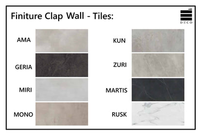 CLAP!WALL  - Rivestimento a parete posa immediata -  Marble Effect Rusk - Doga Tiles (Effetto Marmo) - 5x940x465mm